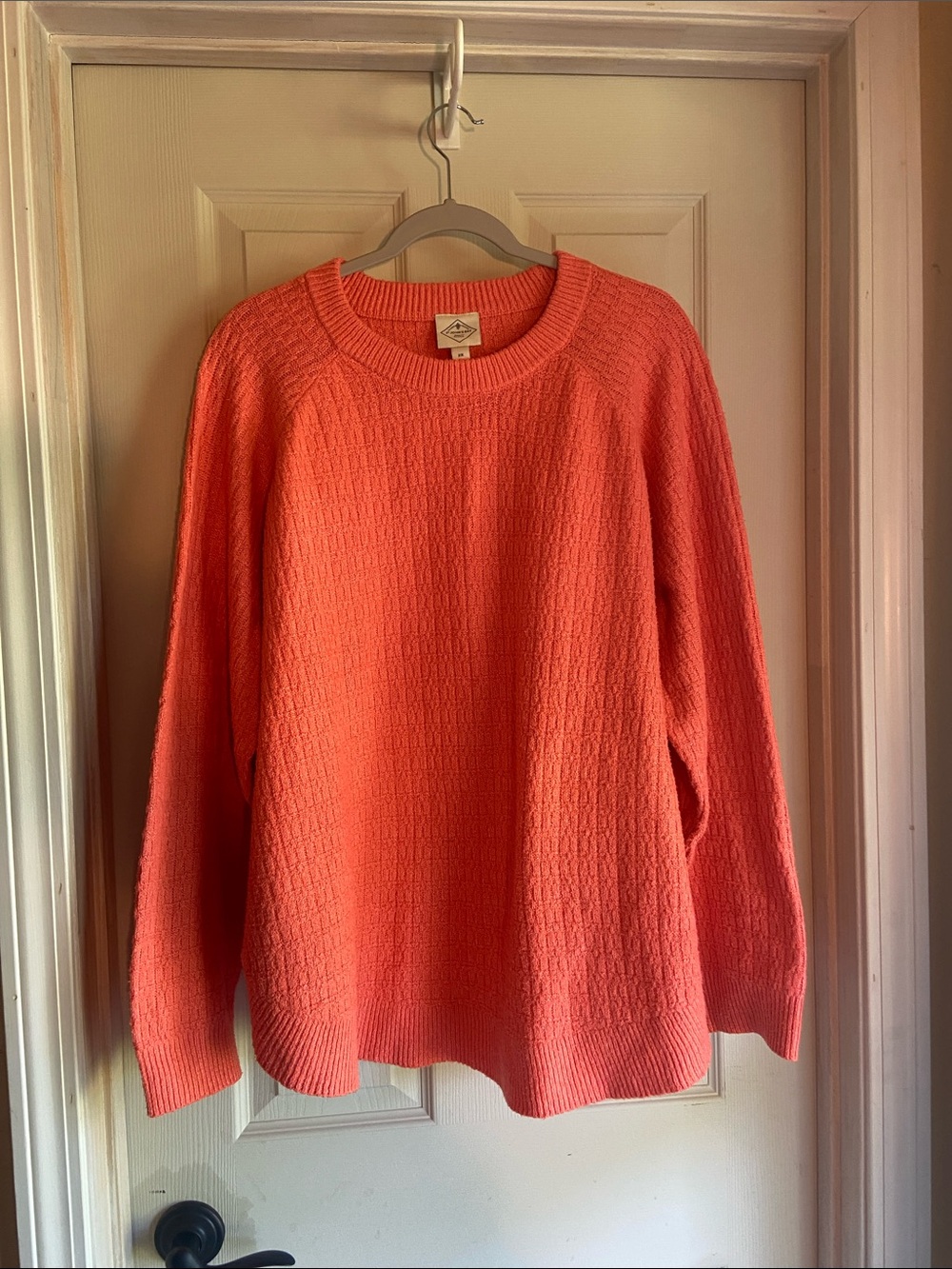 St. John's Bay Coral Crewneck Textured Sweater